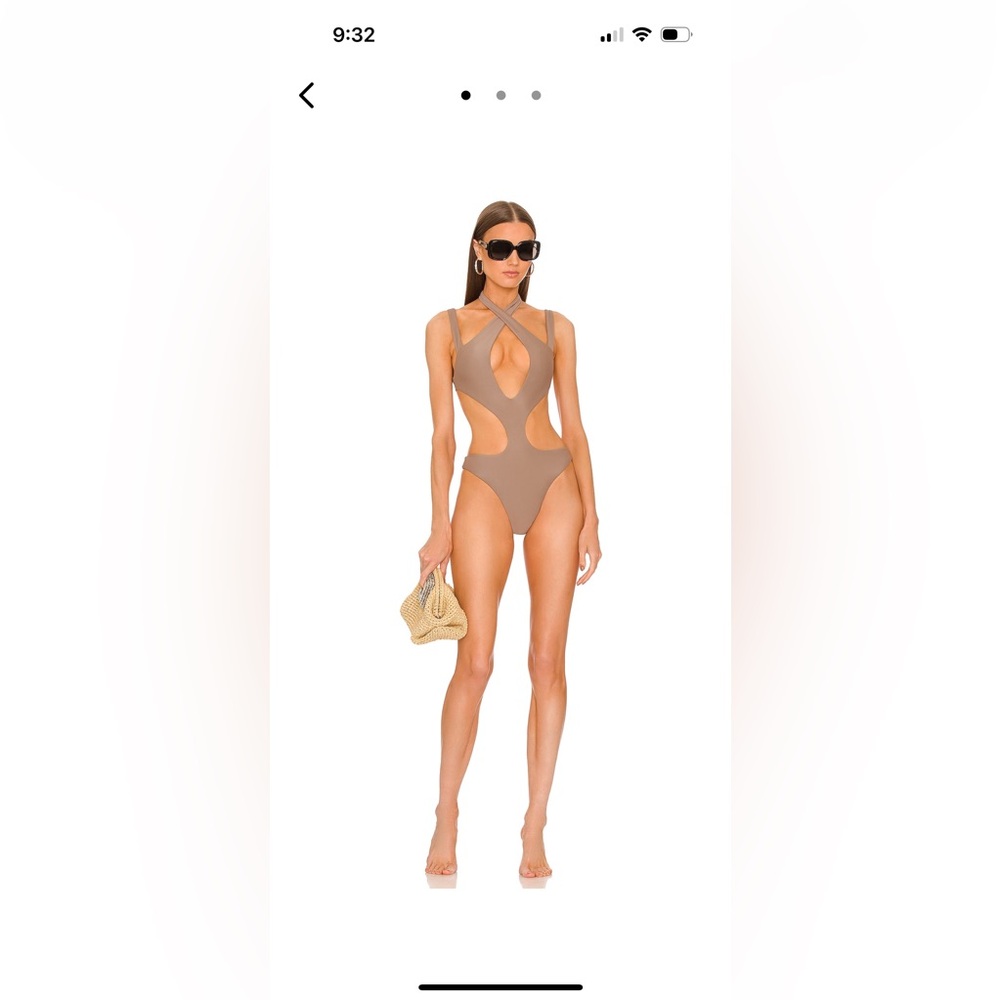 Brown/Olive cut out one piece